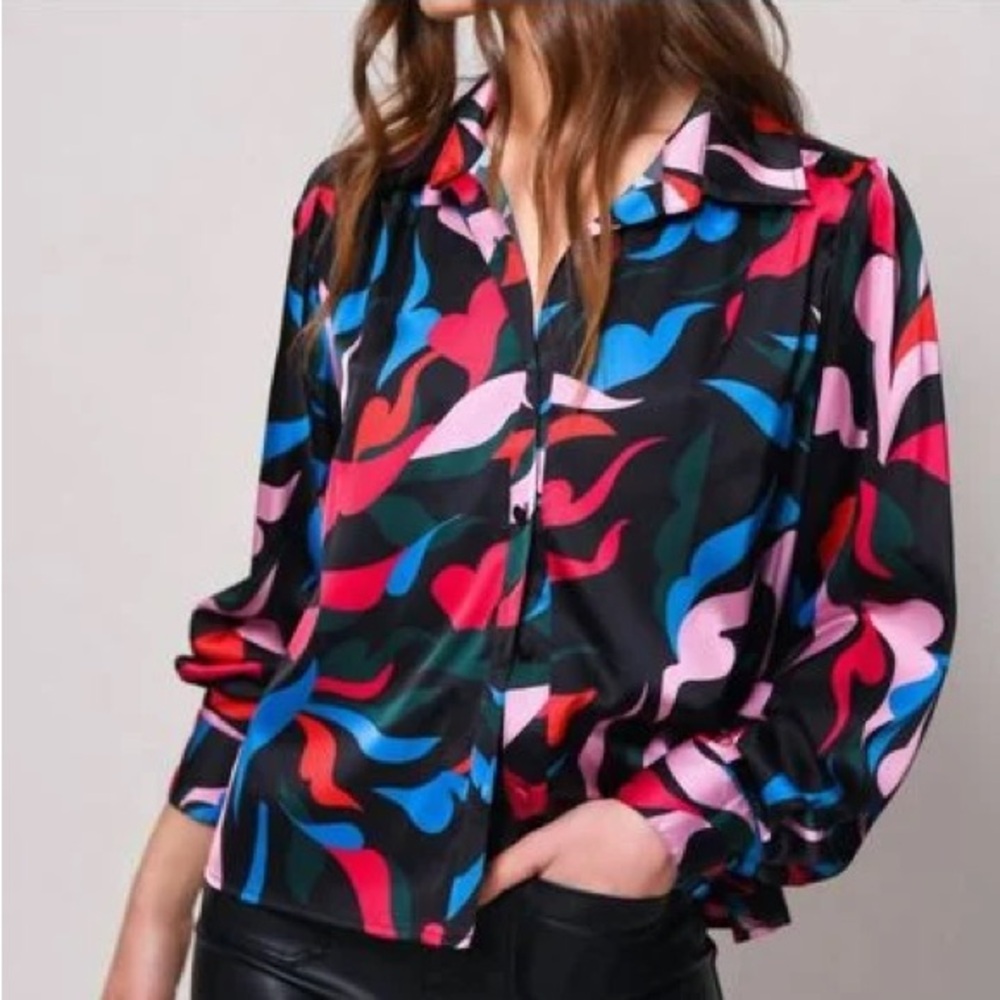 ANTHROPOLOGIE HUTCH PERRY BLOUSE POP LARGE